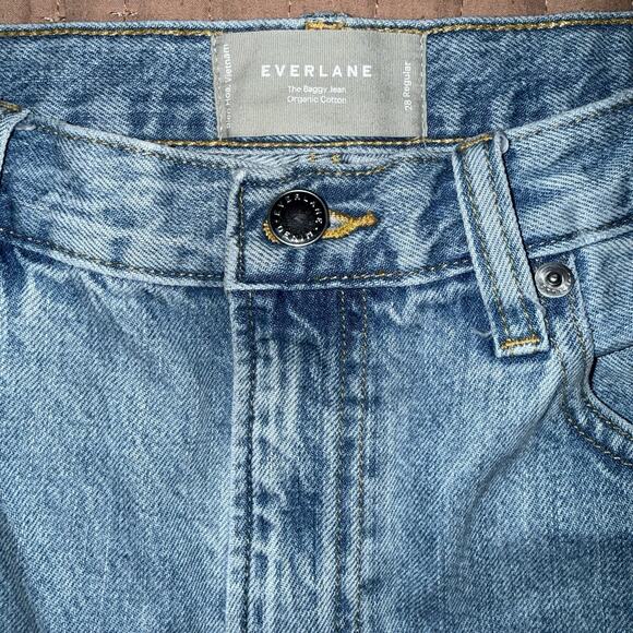 Everlane The Baggy OG Jean Womens 30x30 Light Wash High Rise Wide Leg EUC - Picture 3 of 14